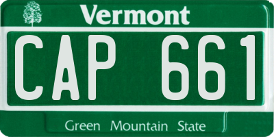 VT license plate CAP661