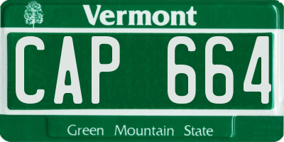 VT license plate CAP664