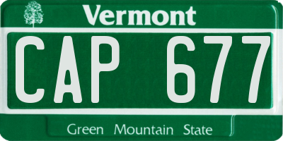 VT license plate CAP677