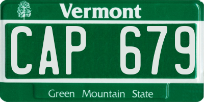 VT license plate CAP679