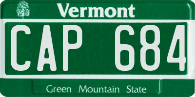 VT license plate CAP684