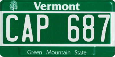 VT license plate CAP687