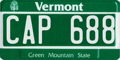 VT license plate CAP688