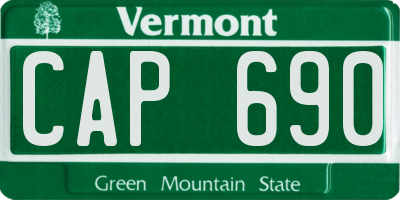 VT license plate CAP690
