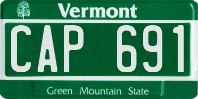 VT license plate CAP691