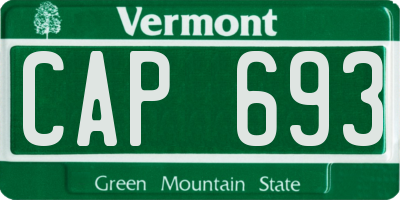 VT license plate CAP693