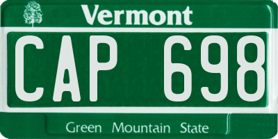 VT license plate CAP698
