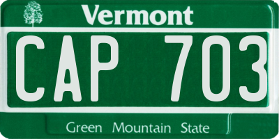 VT license plate CAP703