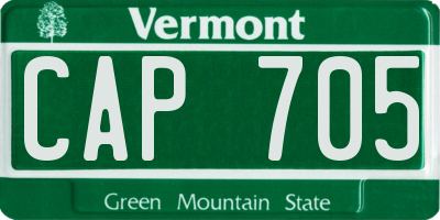 VT license plate CAP705