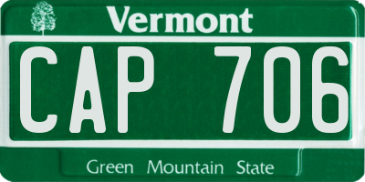 VT license plate CAP706