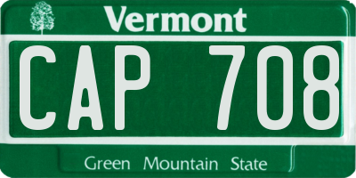 VT license plate CAP708