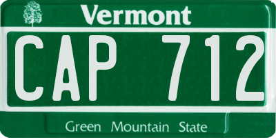 VT license plate CAP712