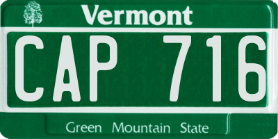 VT license plate CAP716