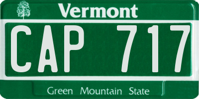 VT license plate CAP717