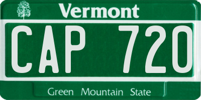 VT license plate CAP720