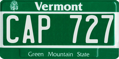 VT license plate CAP727