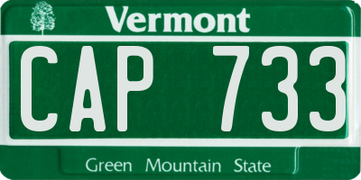 VT license plate CAP733