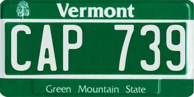 VT license plate CAP739