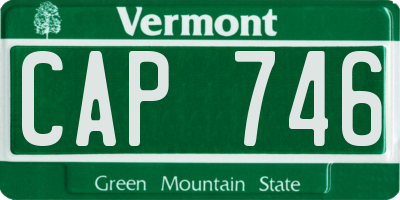 VT license plate CAP746