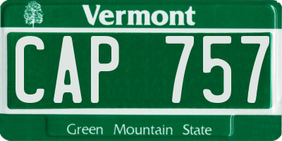 VT license plate CAP757