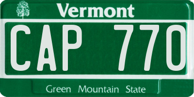 VT license plate CAP770