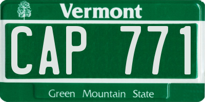 VT license plate CAP771