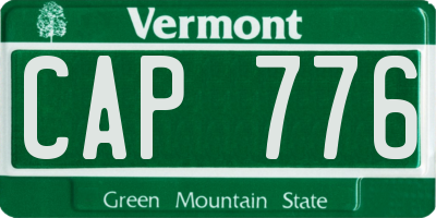 VT license plate CAP776