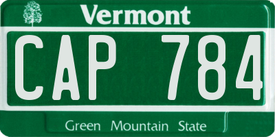 VT license plate CAP784