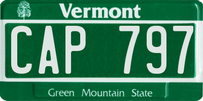 VT license plate CAP797