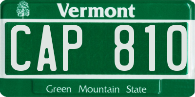 VT license plate CAP810