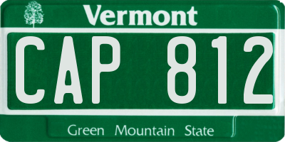 VT license plate CAP812