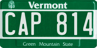 VT license plate CAP814
