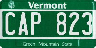 VT license plate CAP823