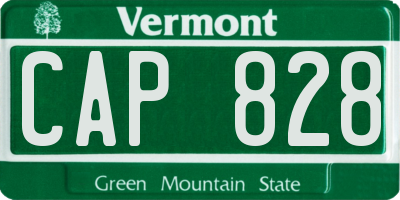 VT license plate CAP828