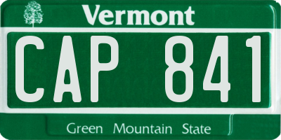 VT license plate CAP841