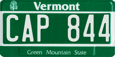 VT license plate CAP844