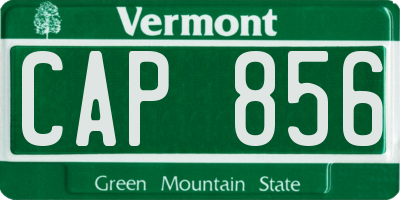 VT license plate CAP856