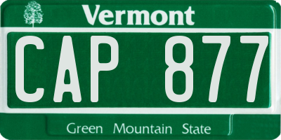 VT license plate CAP877