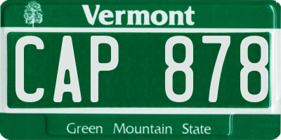 VT license plate CAP878