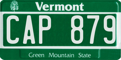 VT license plate CAP879