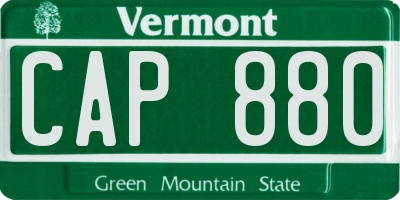 VT license plate CAP880