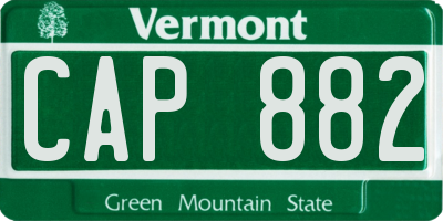 VT license plate CAP882