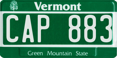 VT license plate CAP883