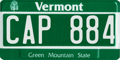 VT license plate CAP884