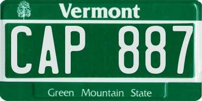 VT license plate CAP887