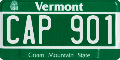 VT license plate CAP901