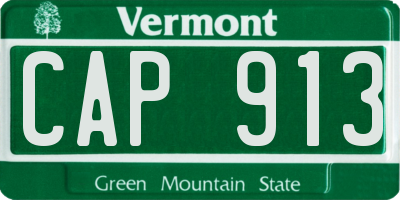 VT license plate CAP913