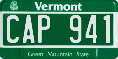 VT license plate CAP941