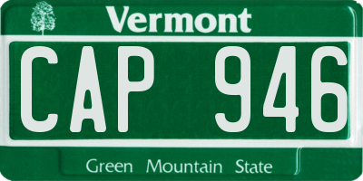 VT license plate CAP946
