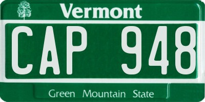 VT license plate CAP948